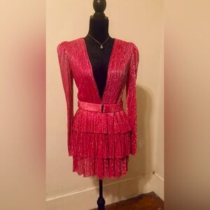 Sabina Musayev X REVOLVE Carry Mini Dress in Hot Pink EUC